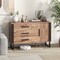 Slickblue Sideboard Buffet Cabinet Credenza Storage Cabinet with 3 Drawers-Rustic Brown